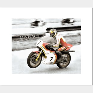 Barry Sheene, Moto GP Legend Motorbike Racer Champion Posters and Art